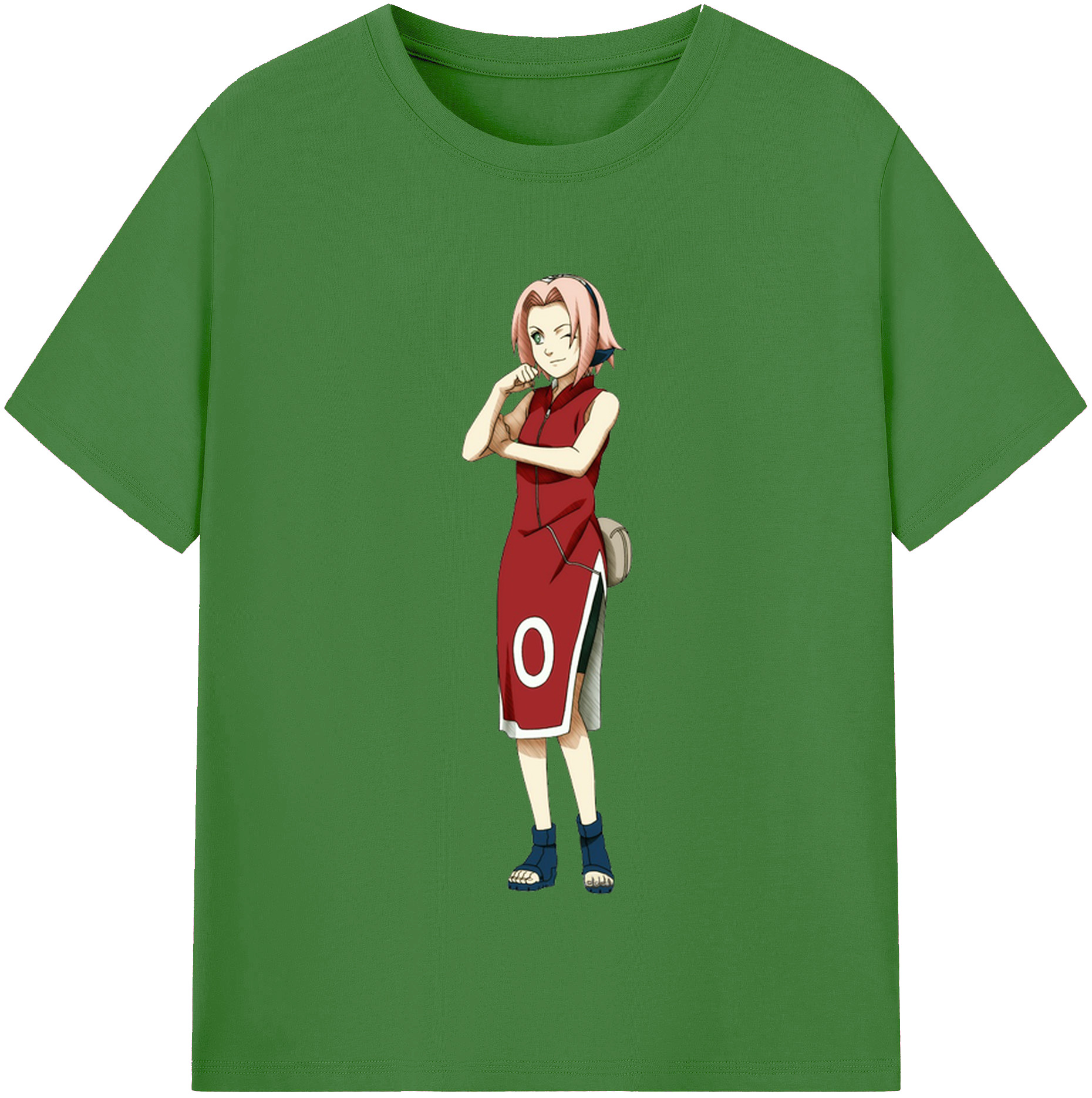 （画像用） NARUTO -ナルト- 春野サクラ Haruno Sakura レディースカジュアルプリントTシャツ（綿100％）